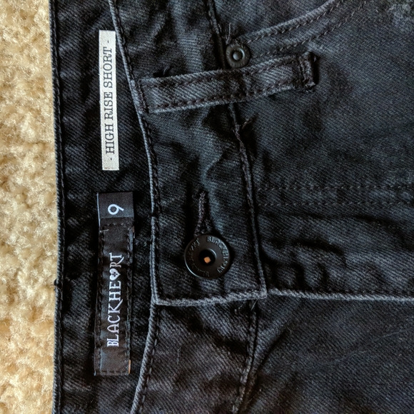 Blackheart High Rise Distressed Denim Juniors Shorts - Picture 5 of 8